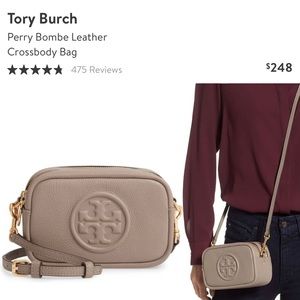 Tory Burch Perry Bombe Leather crossbody-TAN